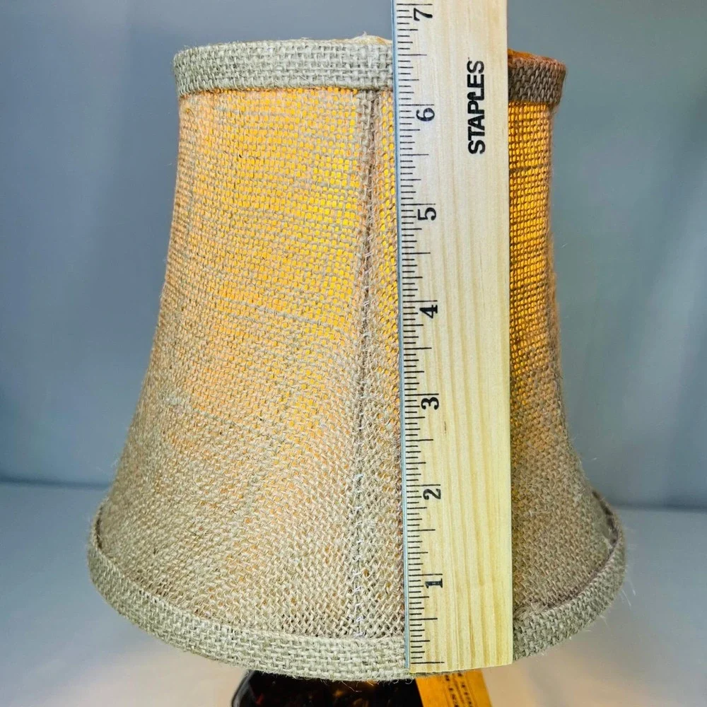 Blantons Bourbon Whiskey Bottle Lamp Upcycled Rustic‎ Burlap Shade 750ml Decor